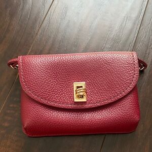 Bric’s Italian Red Leather Crossbody mini Bag purse handbag